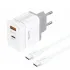 FONENG EU61 30W Dual Port Charger Adapter With Type-C Cable